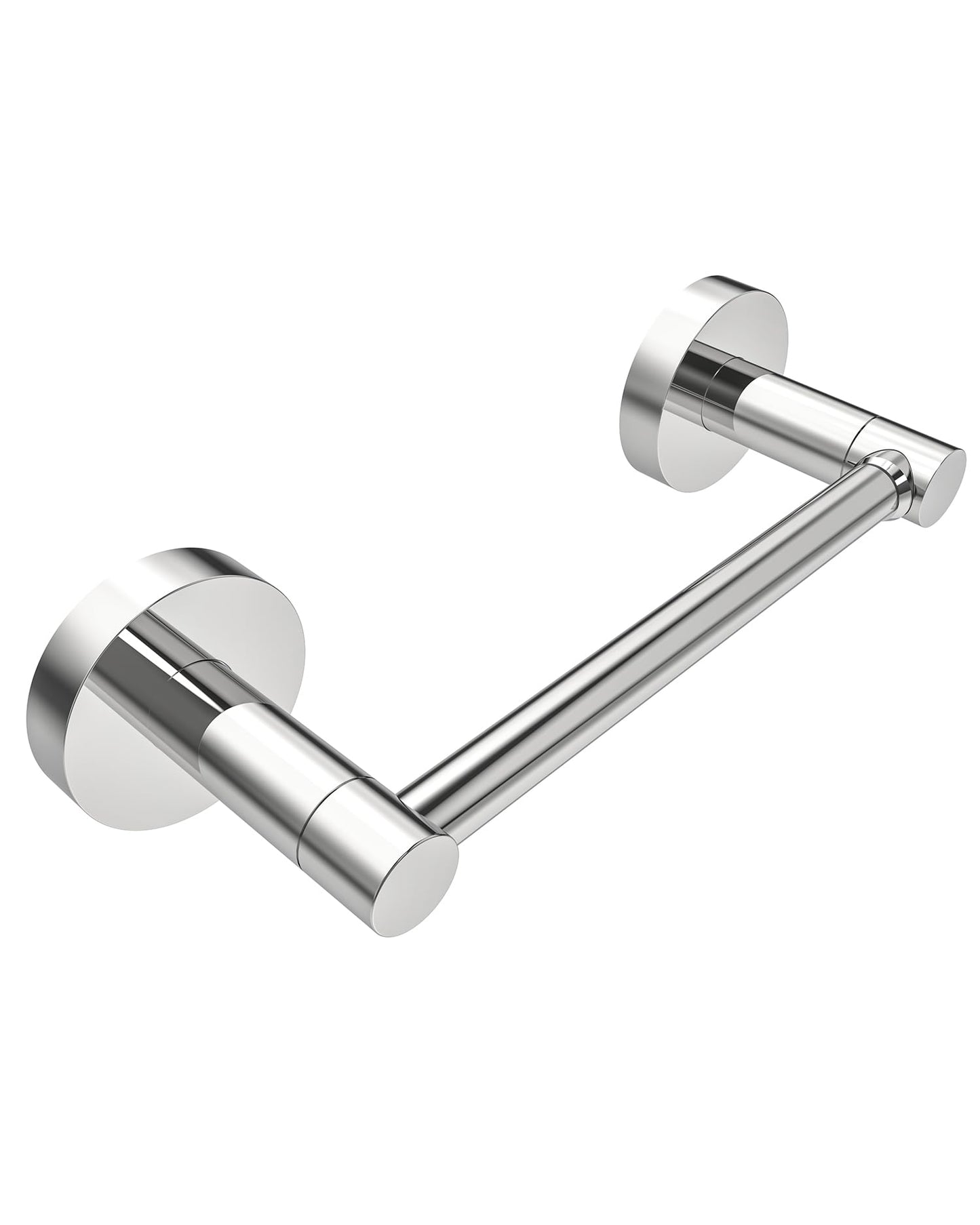 WZRUA Toilet Roll Holder Wall Mounted,Chrome SUS304 Stainless Steel Toilet Paper Holder Waterproof, Drilling Double Post Pivoting Toilet Tissue Holder