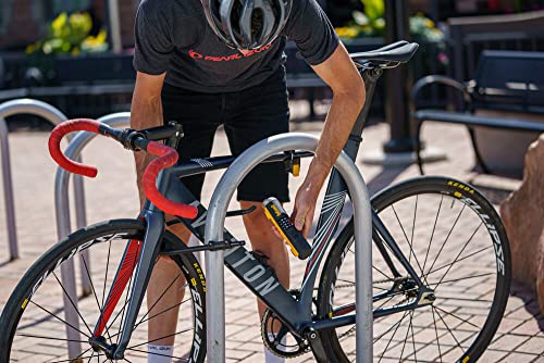OnGuard Bulldog Combo DT-8012C Bike Lock, Combo Bike Locks, High Security & Reliable, Bicycle Lock With Rubber Coated Crossbar, Locks Shackle On Both
