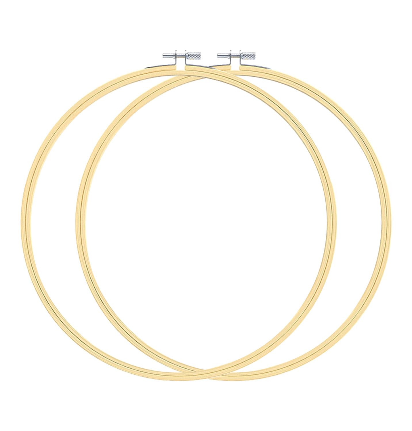 2 Pcs 12 inches Embroidery Hoops Large Cross Stitch Hoops Big Round Embroidery Hoops 30cm Cross Stitch Rings for DIY Art Craft Sewing Wreaths