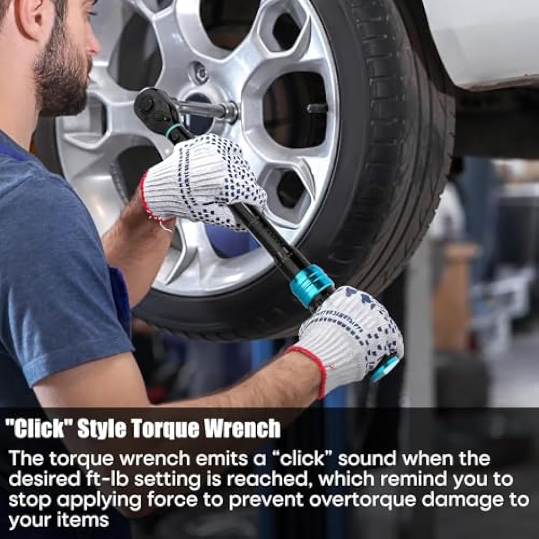 Shall 7-Piece 1/2" Torque Wrench Set, (20-220Nm) Dual Direction Adjustable 72 Tooth for Suitable for car and Motorcycle Maintenance,with Extension Pole and Storage Box