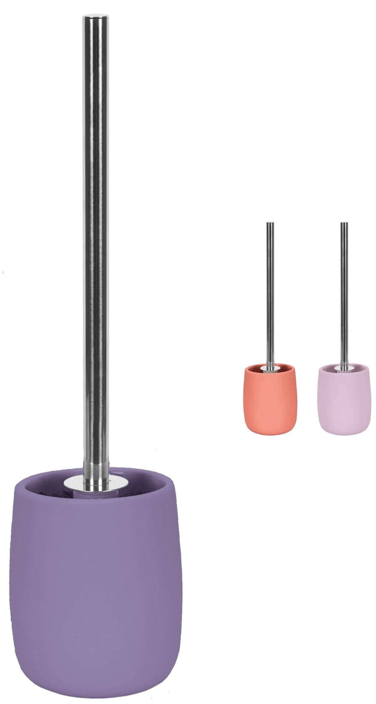 KW Luxury Ceramic/Porcelain/Stoneware Toilet Brush and Holder (Purple)