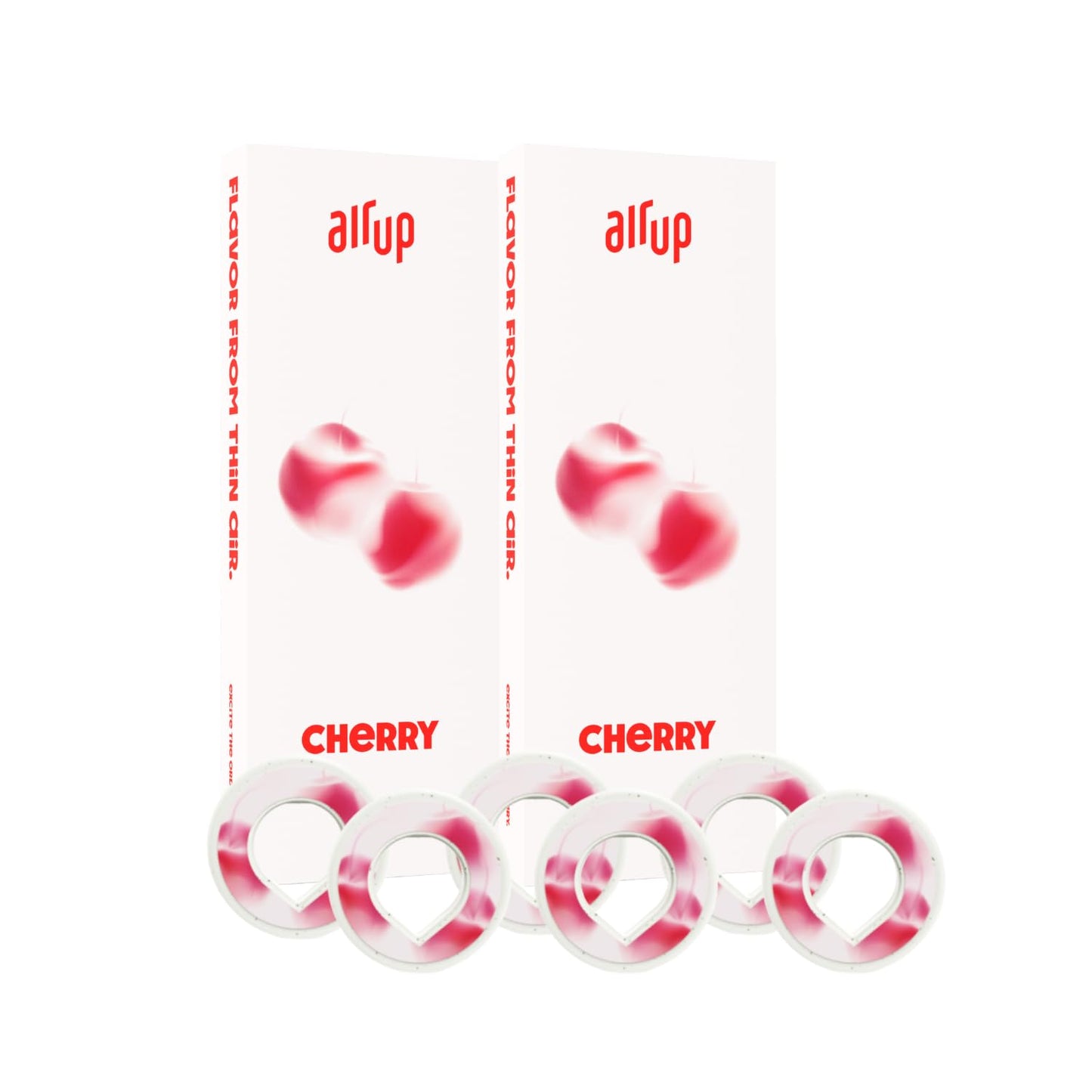 air up? Cherry Multipack | 6x Pods | Tasting Set Flavour Pods for 30 litres of sugar-free | For original air up? bottle