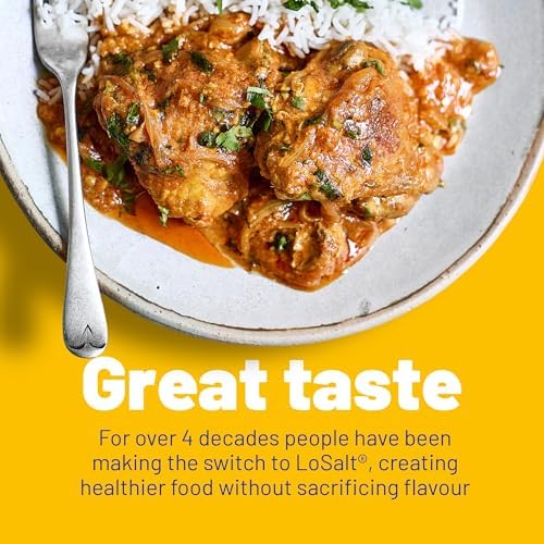 LOSALT – Reduced Sodium Salt | Original (non-iodised) | Great Tasting Salt Alternative/Substitute with 66% less sodium | 350g tub (case of 6)