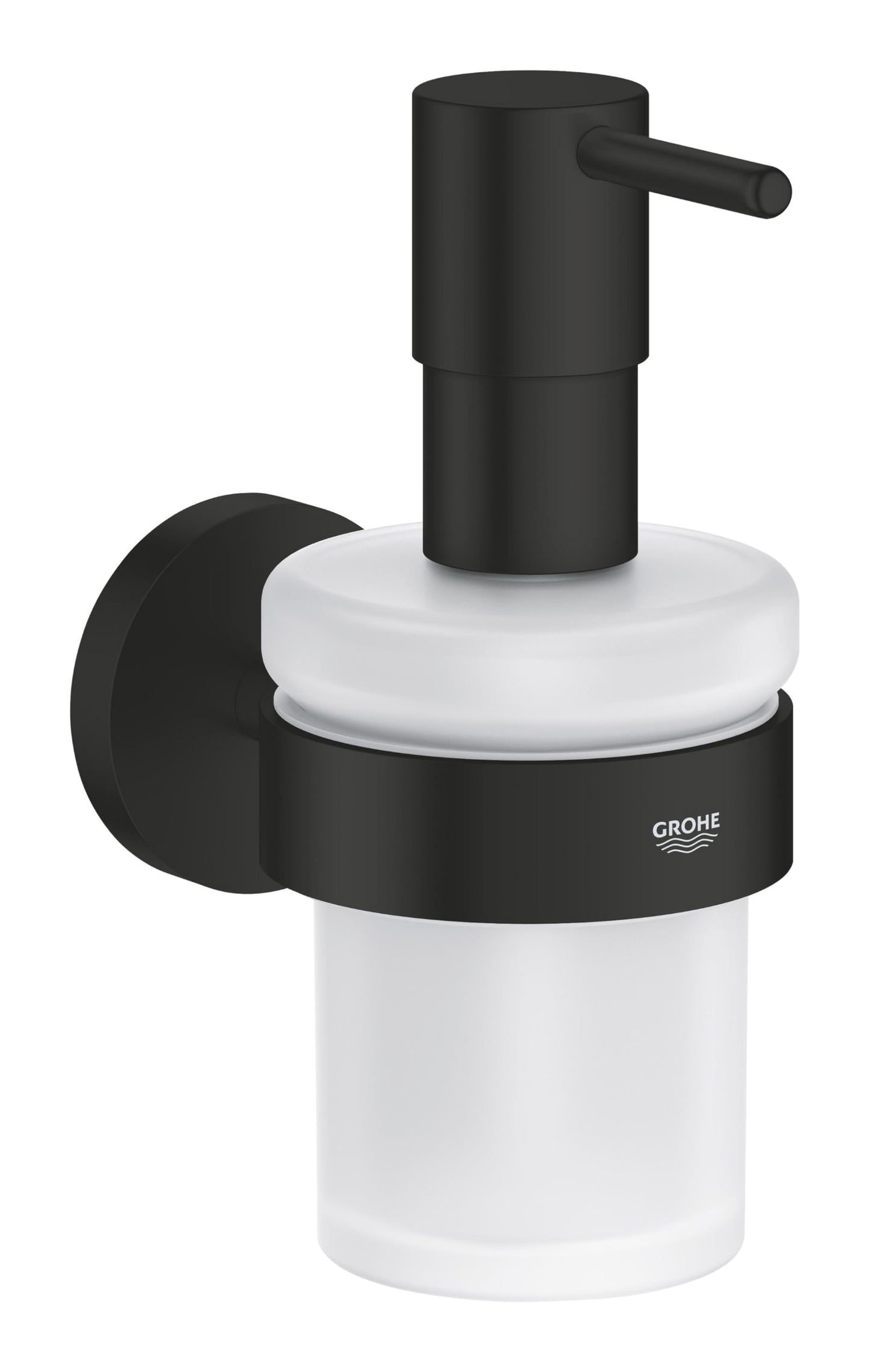 GROHE Start QuickFix Soap Dispenser with Holder (Metal and Glass, Filling Quantity 160 ml, Concealed Fastening, Including Screws and Dowels, Easy to