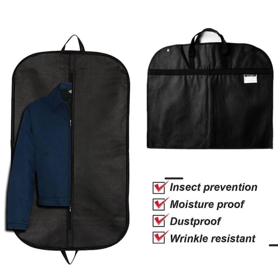 40" Clothes Carrier Suit Carrier Travel Bag Zipped Foldover Breathable Multi-Use Garment Cover Clothes Suit Tuxedos Dresses Coats Carrier Carry