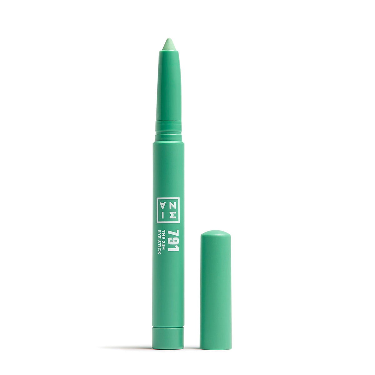 3INA MAKEUP - The 24H Eye Stick 791 - Aquamarine Eyeshadow Stick with Creamy Texture - 24H Waterproof - with Matte Shimmer & Metallic Finish -
