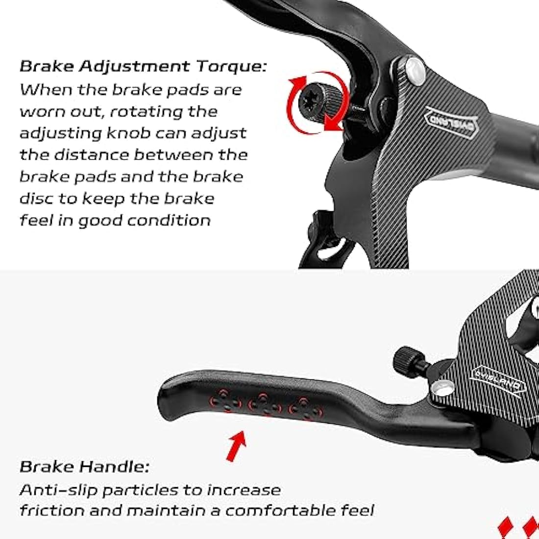DYISLAND LD-210S Hydraulic Disc Brakes Set,2-PIN/Power-Off Hydraulic Brake kit for Electric Scooter/E-Scooter