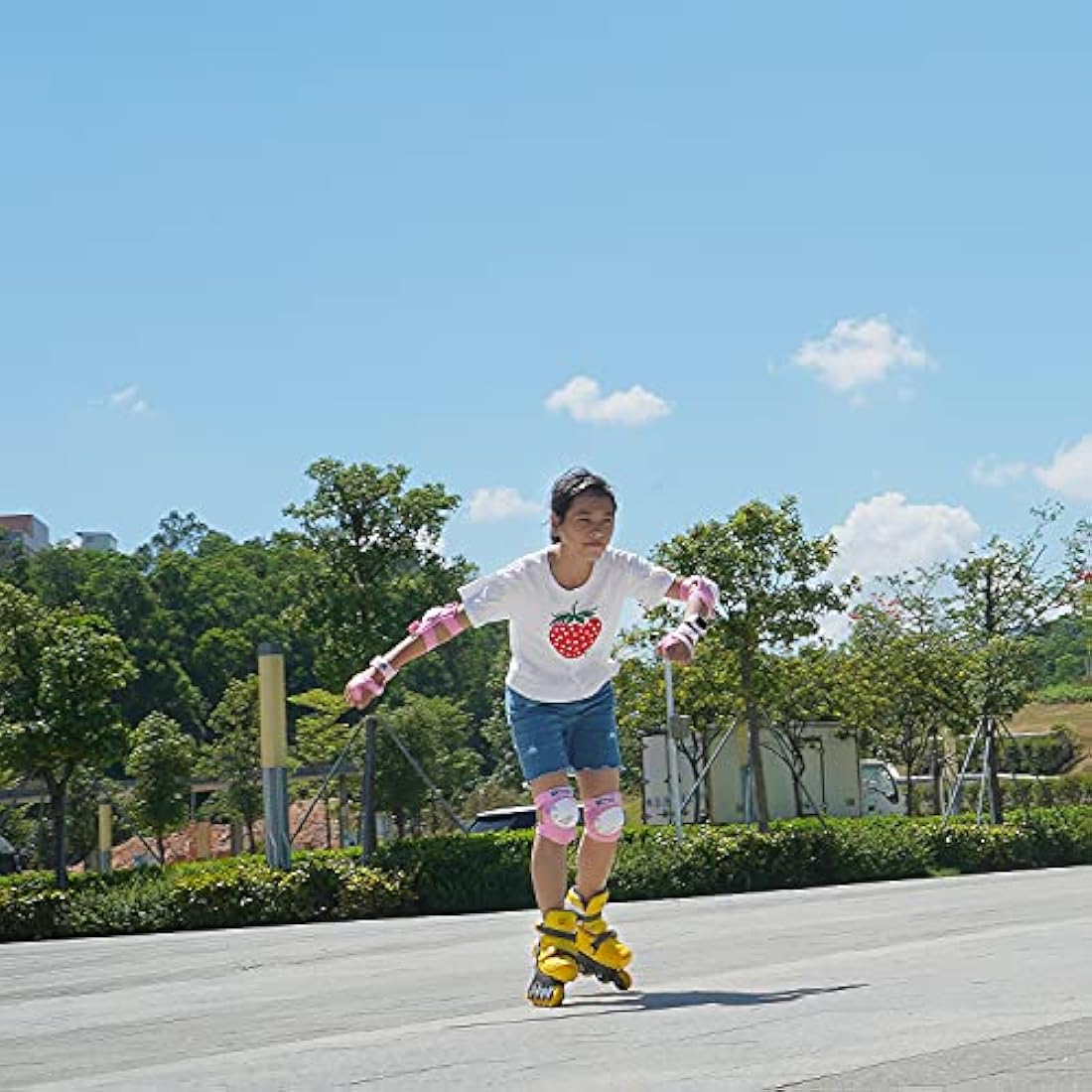 Youth/Kids Knee Pads Elbow Pad Wrist Guards Protective Gear Set for 3-15 Years Child Roller Skates Skateboard Inline Rollerblading Cycling BMX Bike Skating Scooter Riding and Other Outdoor Sports