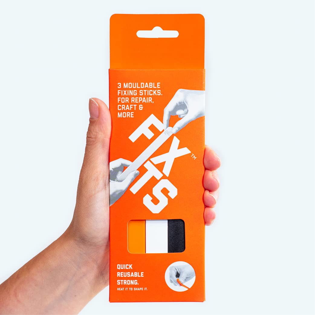 Fixits Hardening Putty Sticks - Stronger than glue -Reusable Plastic Fixing Sticks For Everyday Fixes - Mouldable Putty for Repairing, Crafting,