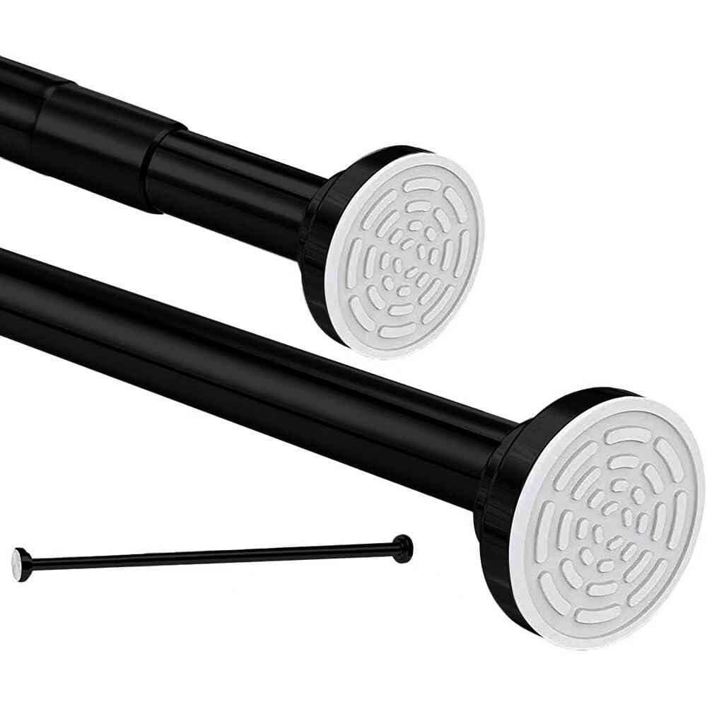 Extendable Shower Curtain Pole 120-290CM,Stainless Steel No Drill Curtain Pole, Door Shower Curtain Rail Tension Rod,Non-Slip,Never Rust,Never