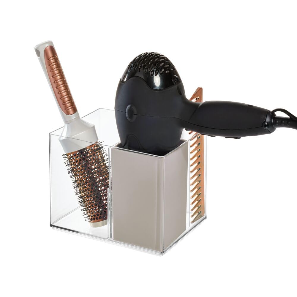 iDesign, Hair styling Organiser with 3 compartments, Silicon and Recycled Plastic