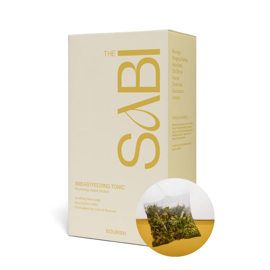 Breastfeeding Tea For Lactating Mothers, 10 Giant Teabags (40 cups) | All-Natural Milk Flow, Plastic-Free Tea Bags | Holy Basil, Vervain, Cinnamon,