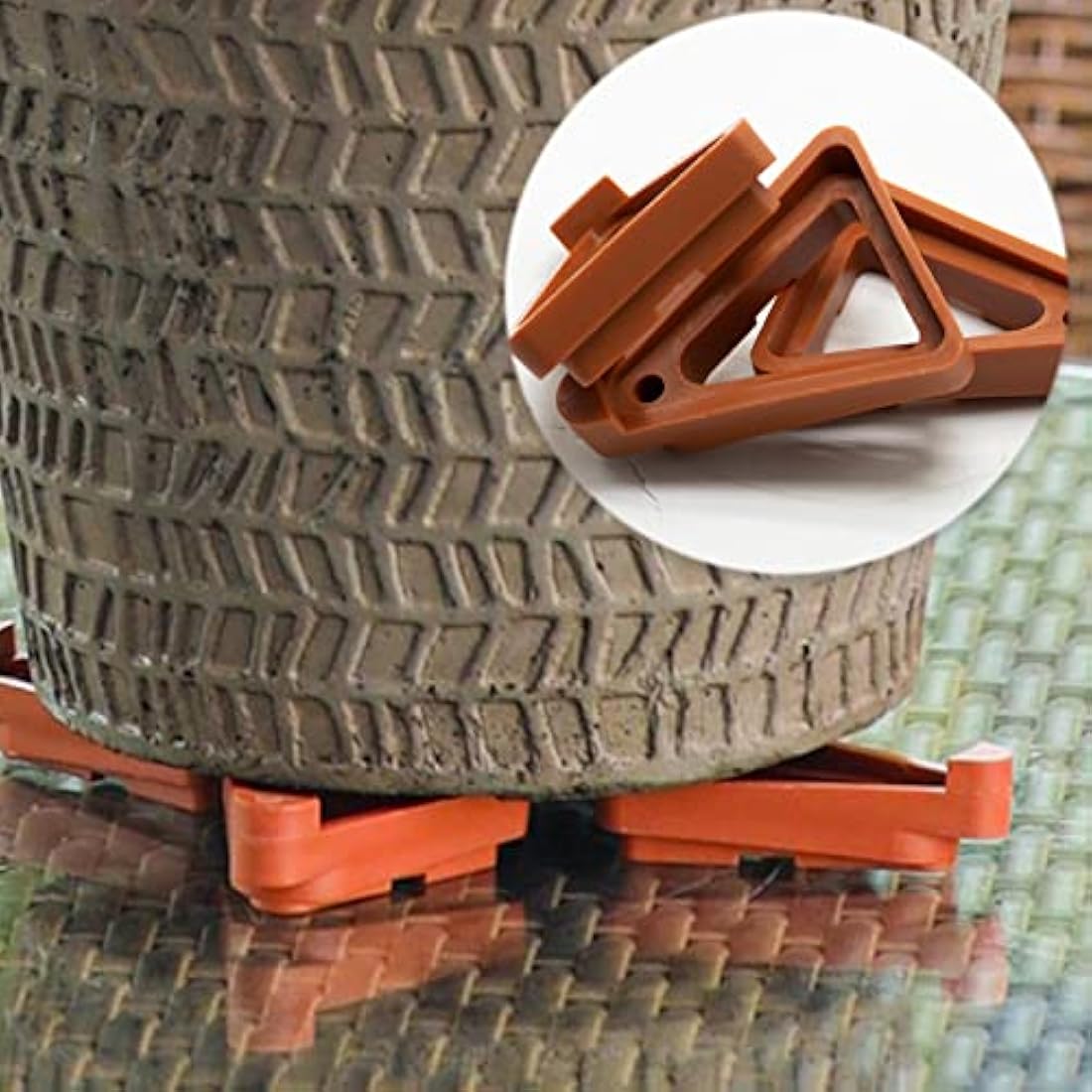 SZXMDKH 24 Triangle Toes Plant Pot Feet - Invisible Risers & Lifters for Terracotta & Other Pots - Indoor & Outdoor Use