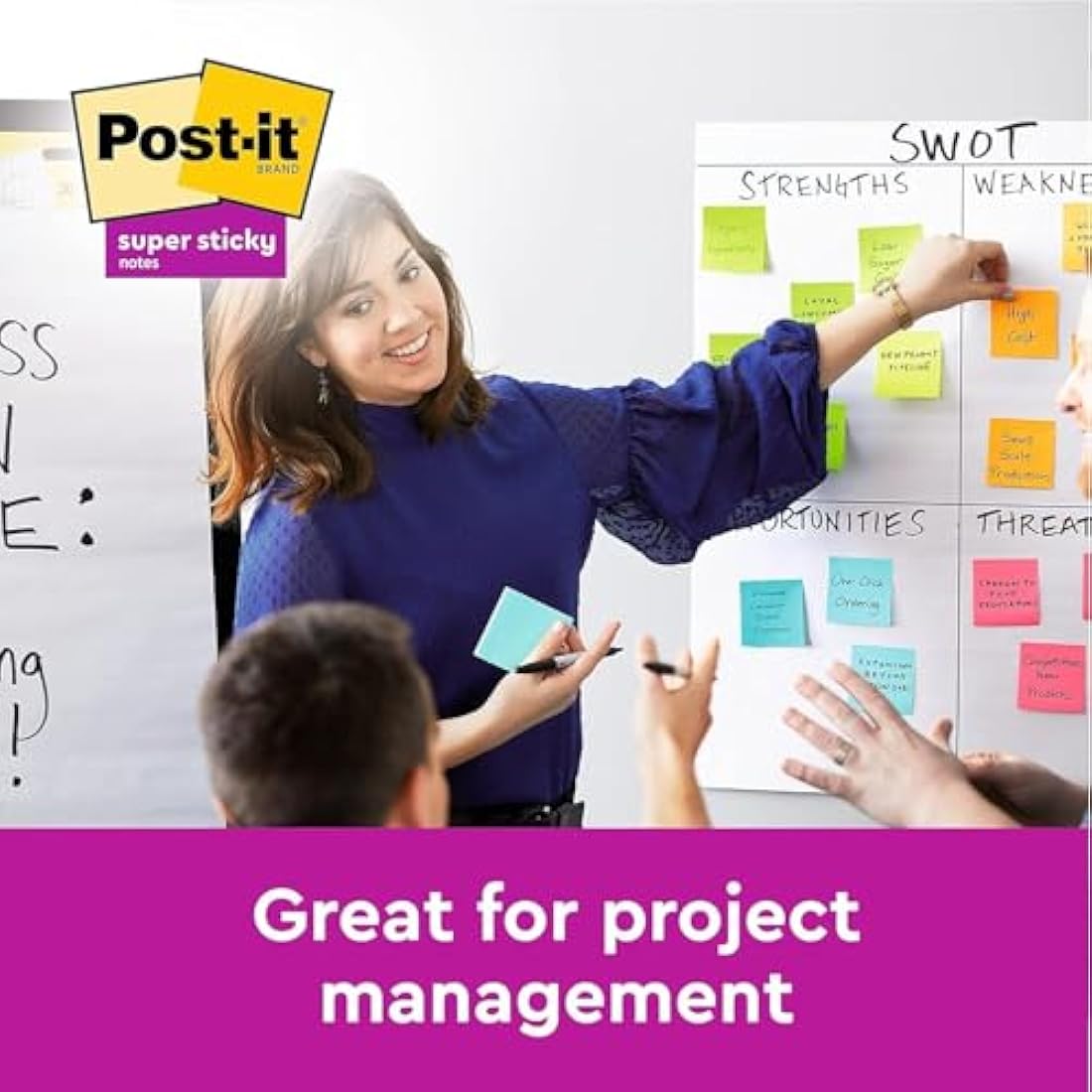 Post-it Super Sticky Notes Ultra Yellow Colour, Pack of 12 Pads, 90 Sheets per Pad, 76 mm x 127 mm - Extra Sticky Notes for Note Taking, to Do Lists & Reminders