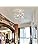 WUZUPS Chandelier 3-Light Vintage Farmhouse Industrial Semi-Flush Mount Ceiling Light Lighting Fixture for Foyer Bedroom Hallway Storage Room Kitchen Bathroom, H 30 x W 24, E27 Base, Antique White