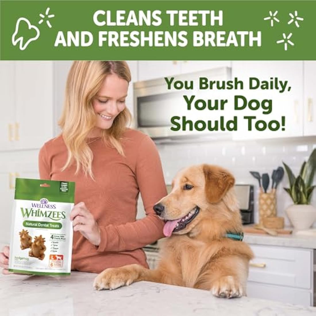 WHIMZEES Natural Dental Dog Treats, Hedgehog Large