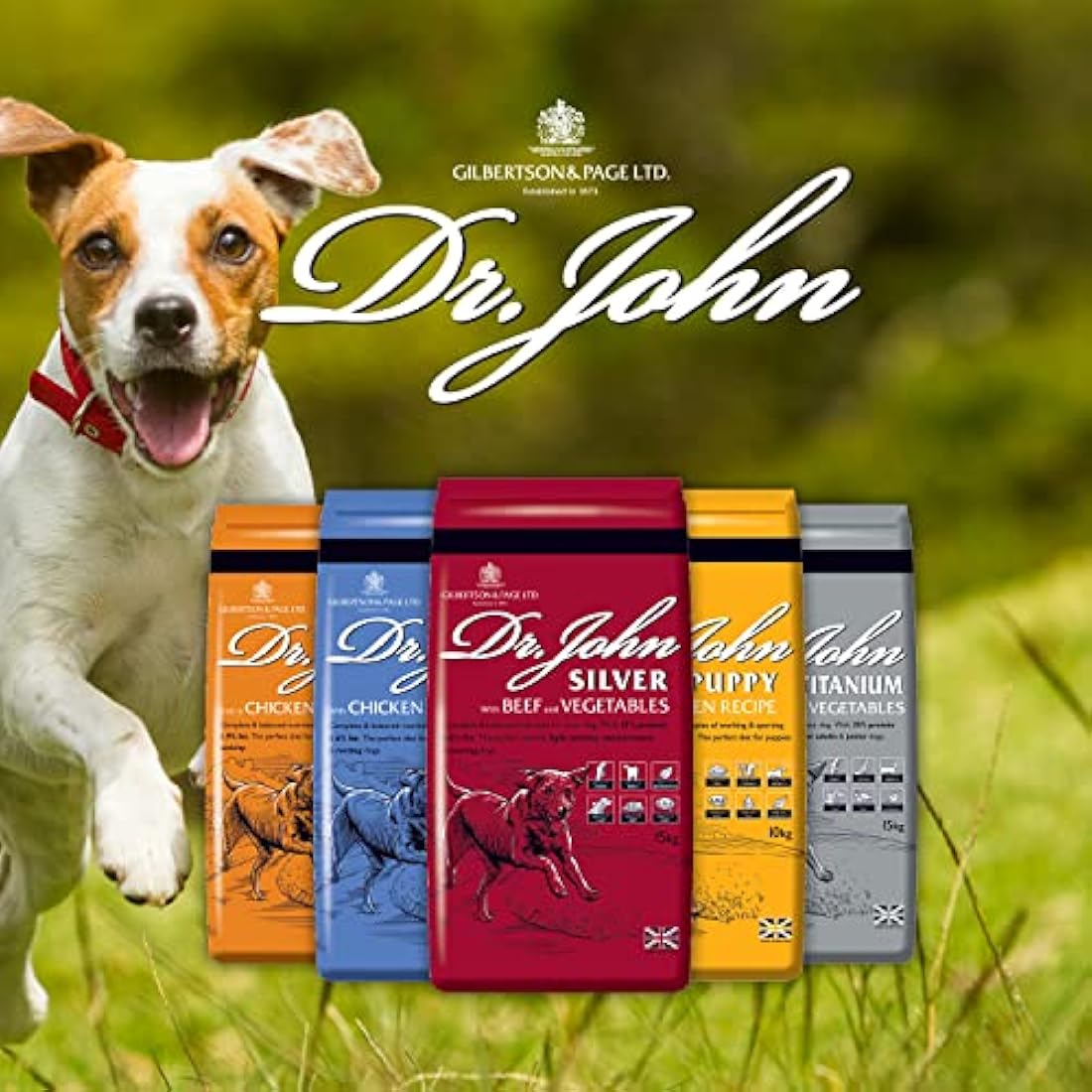 Dr. John Titanium Complete Dry Dog Food 15kg - Chicken, Vegetables and New Zealand Green-Lipped Mussel - Complete Nutrition for Active Adult and Junior Dogs