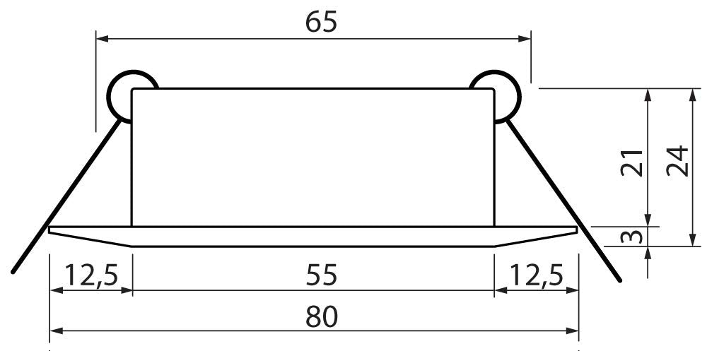 SEBSON Downlights with GU10 Lamp Holder - Recessed Ceiling Lights - Spotlight Mounting Frame Aluminium - Hole 65mm (min. 60mm, max. 70mm) - Set of 12