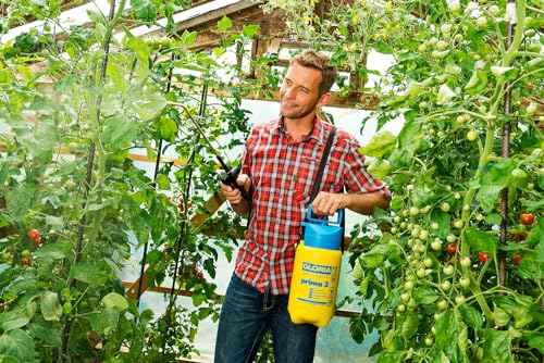 GLORIA Prima 3 Pressure Sprayer | Garden Sprayer | 3 Litre Capacity | Adjustable Brass Nozzle | Compact for the Small Garden