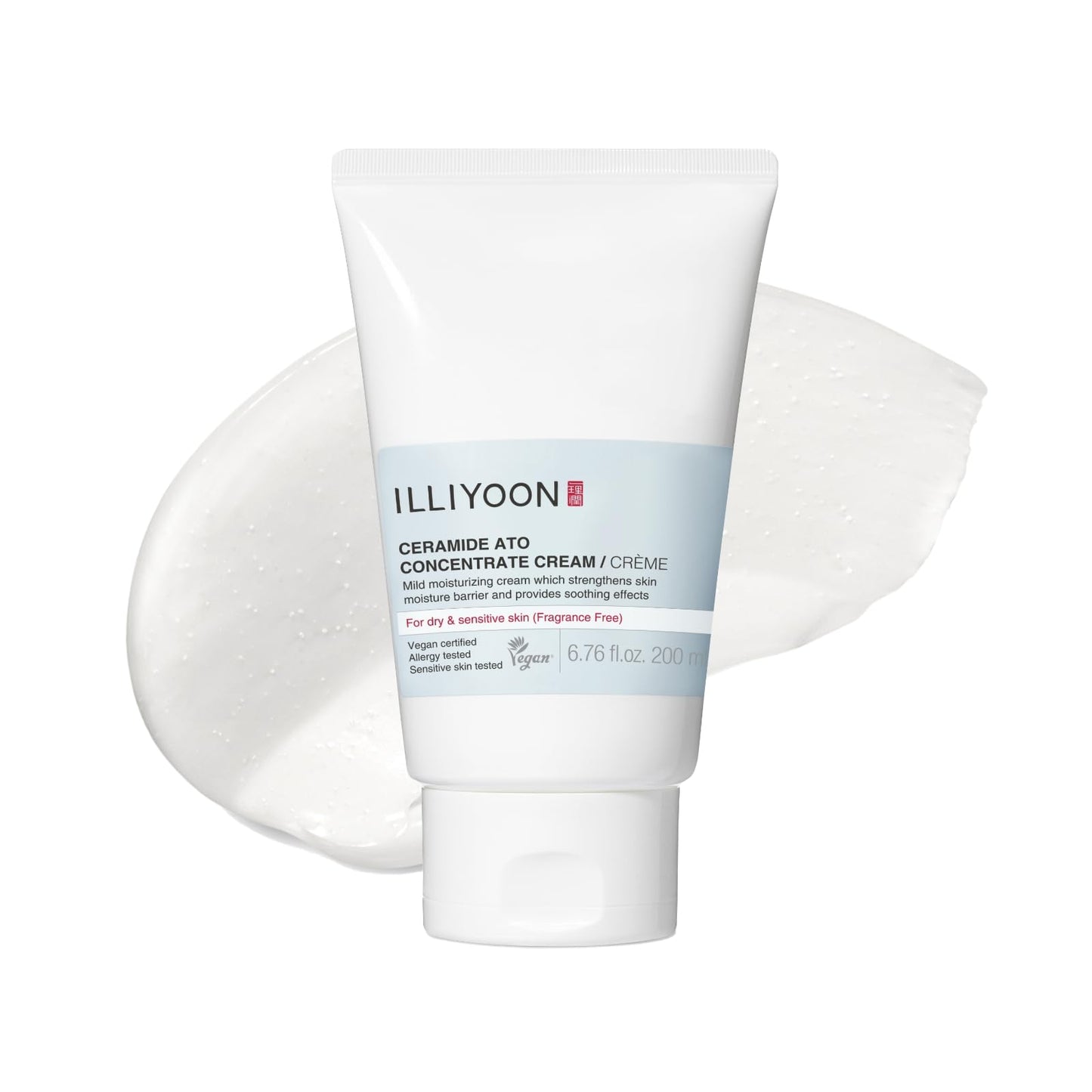 ILLIYOON Ceramide Ato Concentrate Cream (200ml, 6.76 Fl Oz) | Moisturizer for Dry&Sensitive Skin, 100hr Hydration, Restoring Skin Barrier | Gentle for