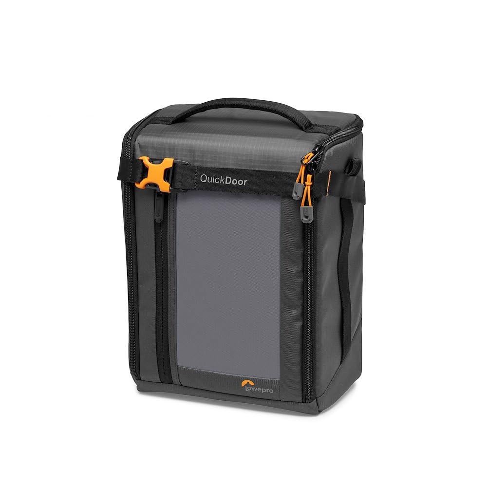 Lowepro GearUp Creator Box Large II, Mirrorless and DSLR Camera Bag, Camera Case with QuickDoor Access, Made with Recycled Fabric, Orange Padded