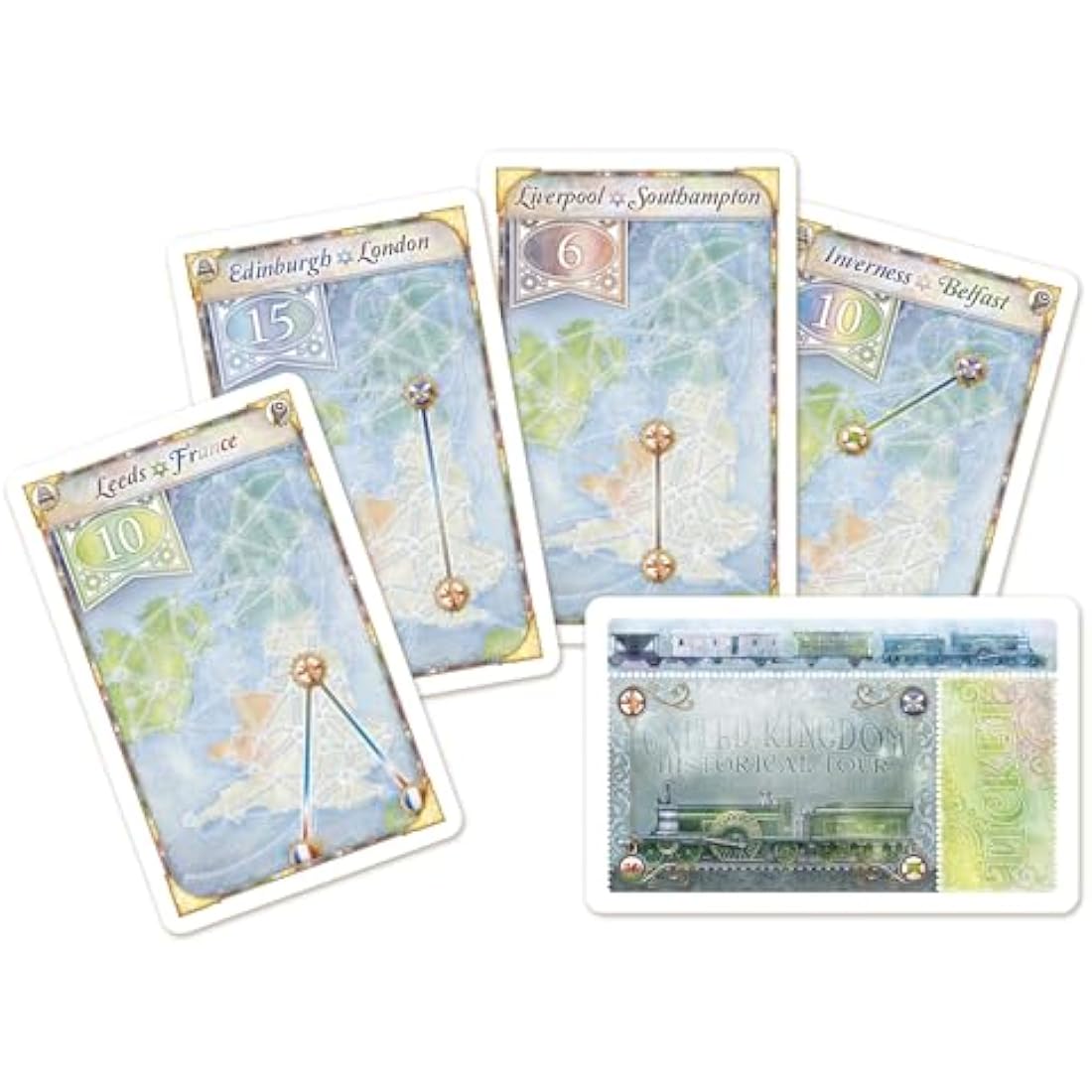 Days of Wonder | Ticket to Ride United Kingdom | Board Game Expansion Only | Ages 8+ | 2-5 Players | 30-60 Minute Playing time