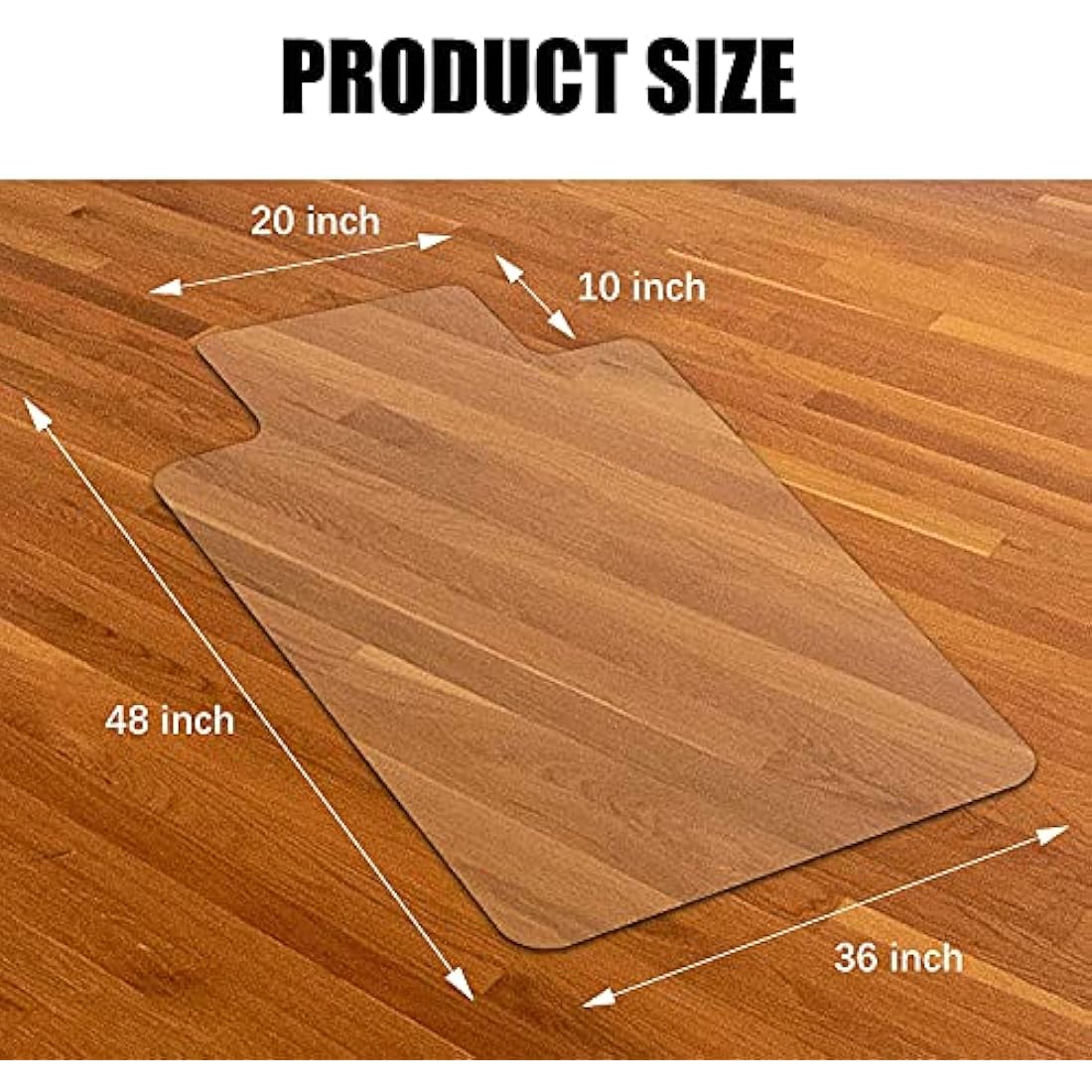 Kuyal Clear Chair Mat, Hard Floor Use, 90x120cm Transparent Office Home Floor protector mat Chair mats