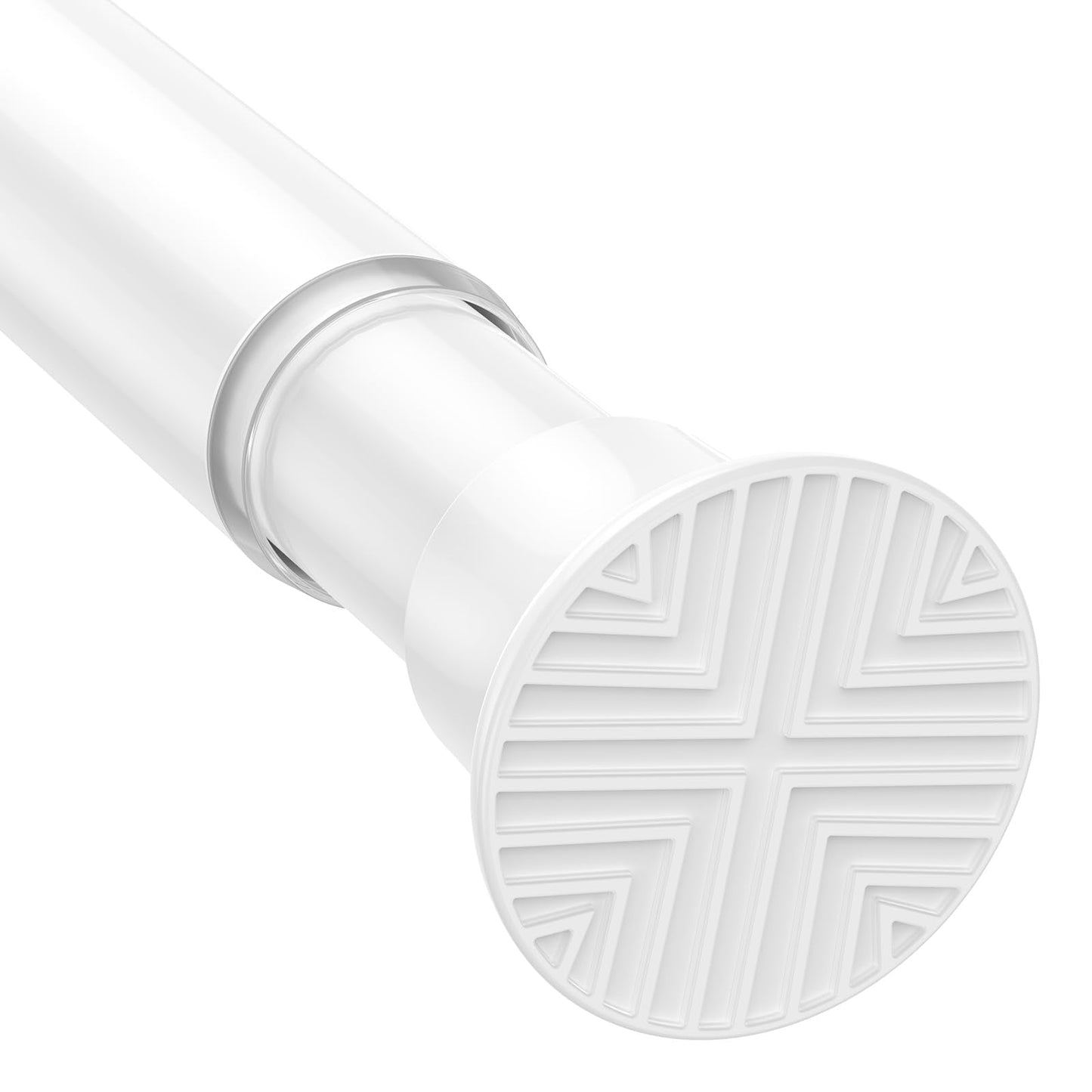 Zipglo Shower Curtain Pole 78-197cm, White Extendable Curtain Poles Adjustable Tension Rods for Curtains Telescopic Curtain Poles No Drilling Shower
