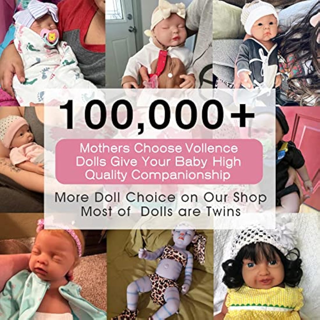 Vollence 19 inch Lifelike Full Silicone Baby Doll, Realistic Girl Baby Doll with Feeding Accessories with Clothes and Toy Gift for Kids - Girl