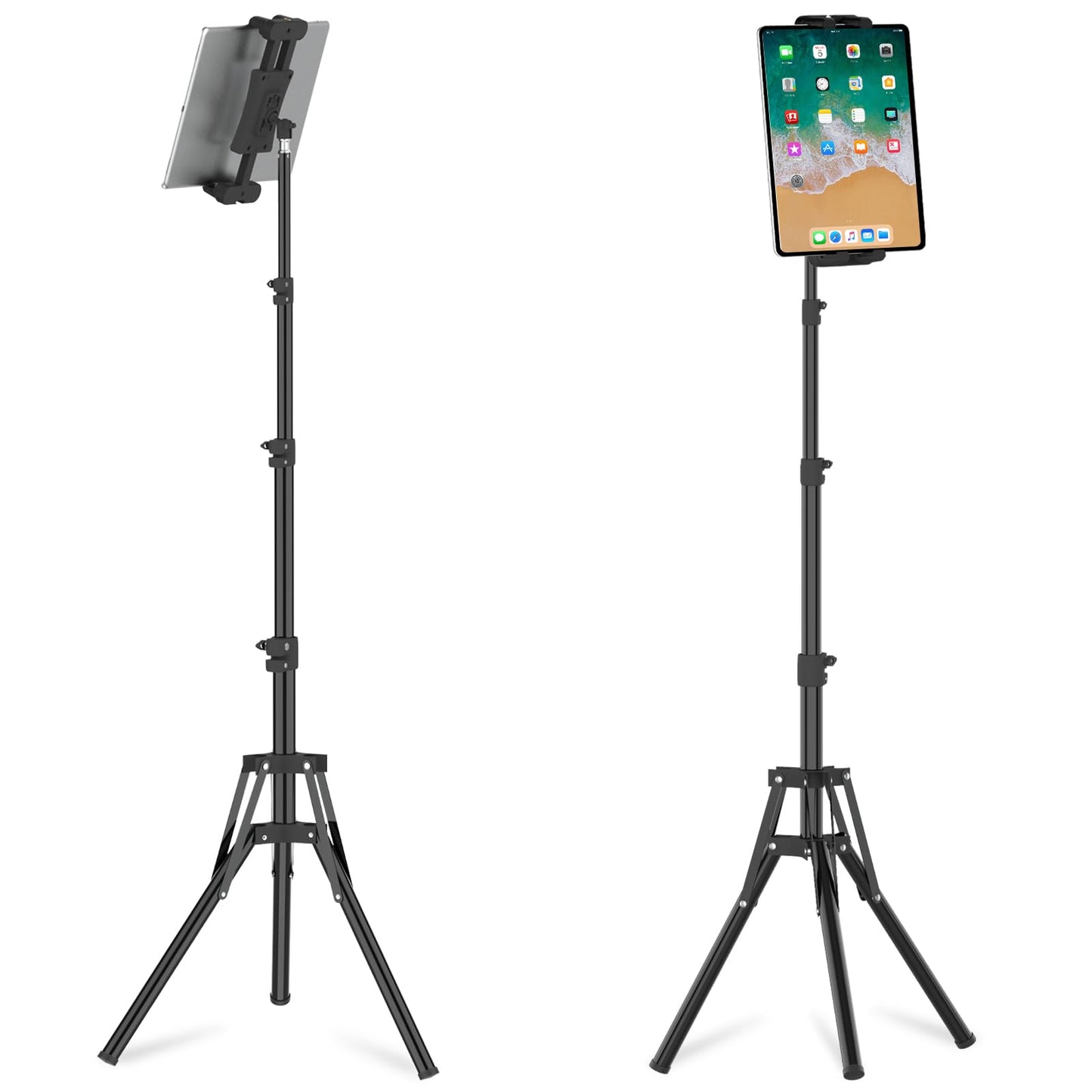 Cenawin iPad Tripod Stand, 63" Height Adjustable Floor Stand with 360? Rotating Mount for iPad Pro, Air, Mini & Tablets 4.7-13.5"