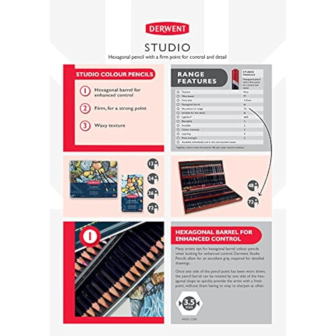 Derwent Colour Collection Sampler Kit, Set of 24 Pencils, Blocks and Accessories for Colouring and Drawing, Professional Quality, 0700212