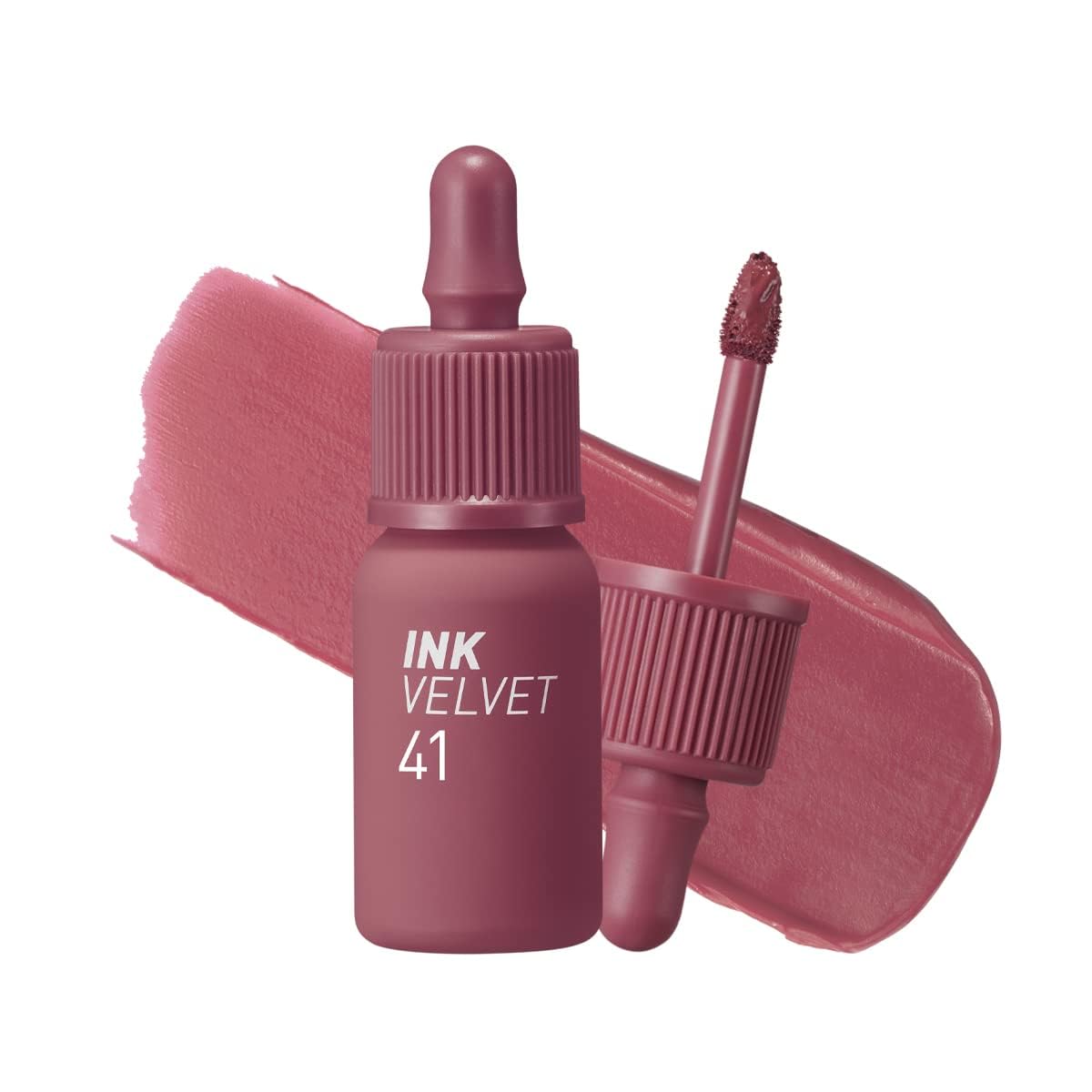 Peripera Ink the Velvet Lip Tint - High Pigment Color, Longwear, Weightless, Not Animal Tested, Gluten-Free, Paraben-Free (41 COOL OFF ROSY, 4g)