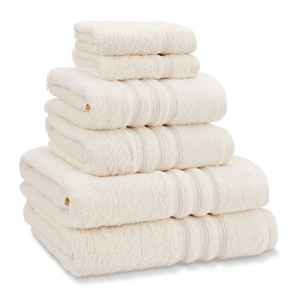 Catherine Lansfield Zero Twist Cotton 6 Piece Towel Bale Set Cream