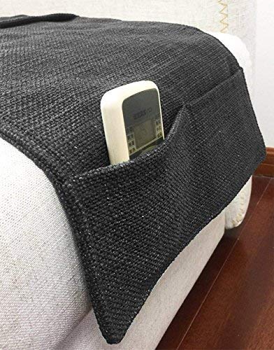 JINTN Linen Sofa Armrest Organiser Armrest Caddy Pocket Organizer Recliners Sofa Couch Arm Chair Caddy TV Remote Control Holder Organizer Cell Phone