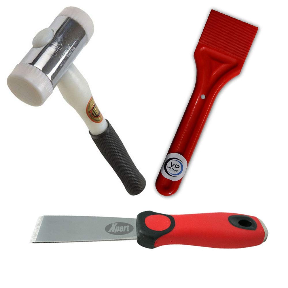 Glazing Tool Kit Bundle - Xpert Chisel, Glazing Paddle and Thor 710 Nylon Hammer