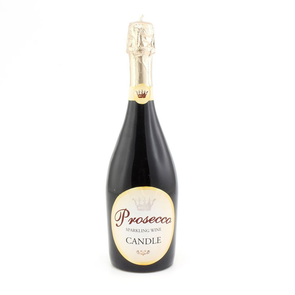 Leonardo Collection Novelty Prosecco Bottle Shaped Candle, Black