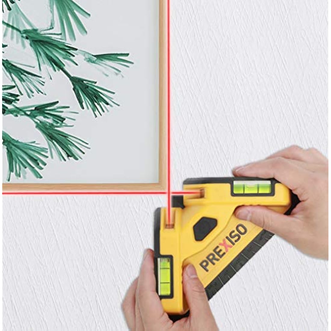 PREXISO Laser Level Floor Tiling, 10M(30FT) Level and Square Lasers, Angle Lasers with Spirit Levels, Battery Included