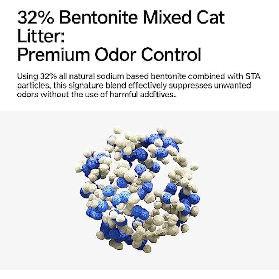 pidan Mix Tofu Cat Litter (4x2.4kg/6L bag) 100% Natural Unscented Tofu Litter with Bentonite, Extra Strong Clumping, Effortless Scooping, Flushable,Long Lasting Odour Control,Dust-free,Low tracking