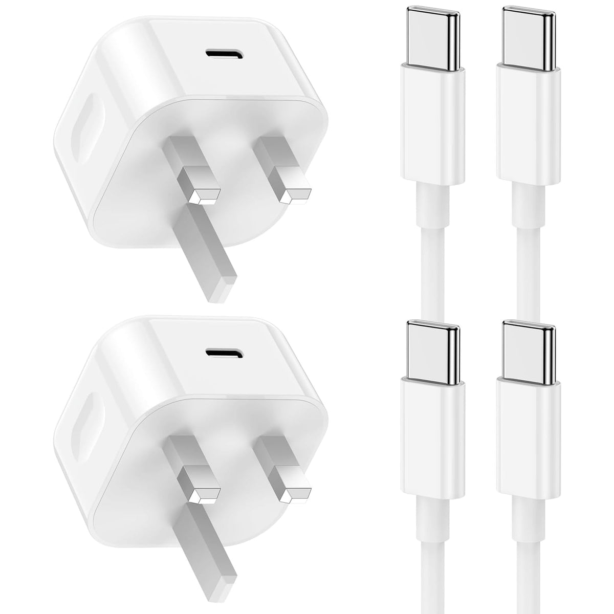 2Pack iPhone 15 16 17 Charger, USB C to C Charger Cable and Apple Fast Charging Plug for iPhone 17/17 Pro/16/16 Pro/16 Pro Max/15 Pro Max/15 Plus/iPad