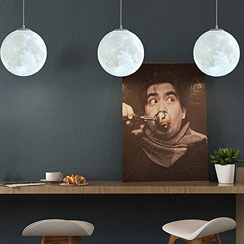 KRUIHAN Pendant Lights Ceiling Night Lamp - Universe Planet Moon Creative Lantern Restaurant Bar Home Children Bedroom LED Hanging Lighting(Light Bulb