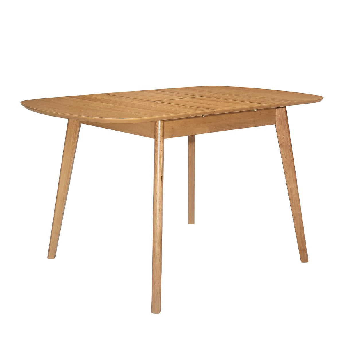 Hallowood Furniture Aston Butterfly Extendable Dining Table in Light Oak Finish, 6 Seater Wooden Oval Dining Table, Modern Kitchen Furniture for Home,