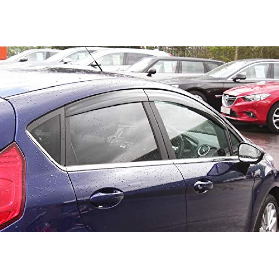 AUTO CLOVER Wind Deflectors Set for Ford Fiesta MK7 2009-2017 5 Door Hatchback (4 pieces)