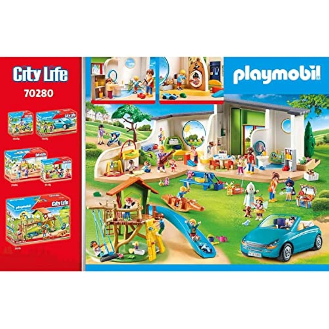Playmobil 70280 City Life Pre-School Rainbow Day Care, educational toy, fun imaginative role play, playset suitable for children ages 4+
