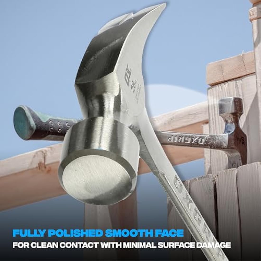 OX OX-P082328 - Straight Claw Framing Hammer with Smooth Face – 28 Oz