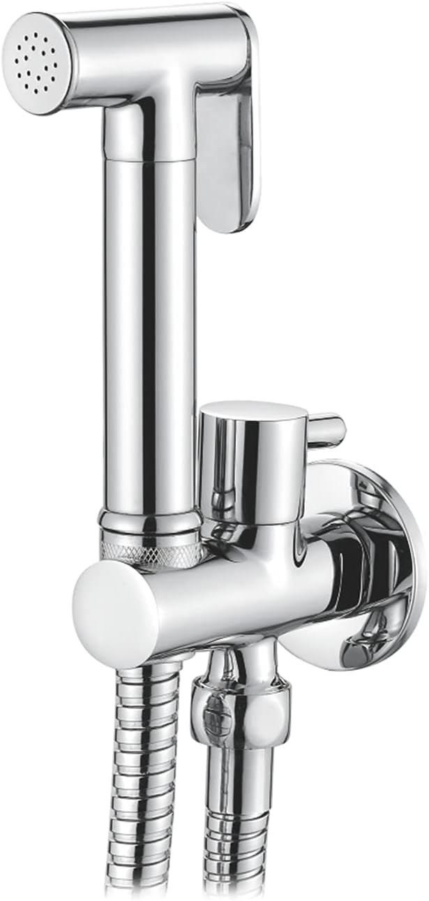 Ibergrif Handheld Bidet Sprayer Kit, Stainless Steel Shower Spray Bidet Attachment w/Hose for Toilet UK, Bathroom Shattaf Cloth Diaper for Feminine