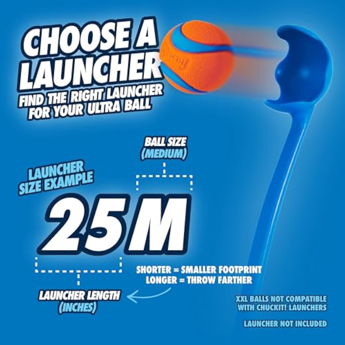 ChuckIt! Ultra Ball Dog Toy, Durable High Bounce Floating Rubber Dog Ball, Launcher Compatible Toy For Dogs, 2 Pack, Medium