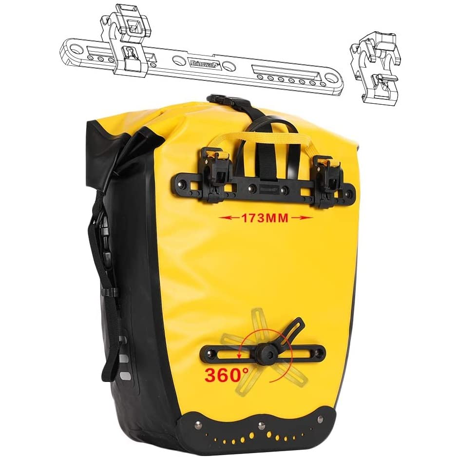 Rhinowalk Bike Bag Waterproof Bike Pannier Bag 27L,(for Bicycle Cargo Rack Saddle Bag Shoulder Bag Laptop Pannier Rack Bicycle Bag Professional