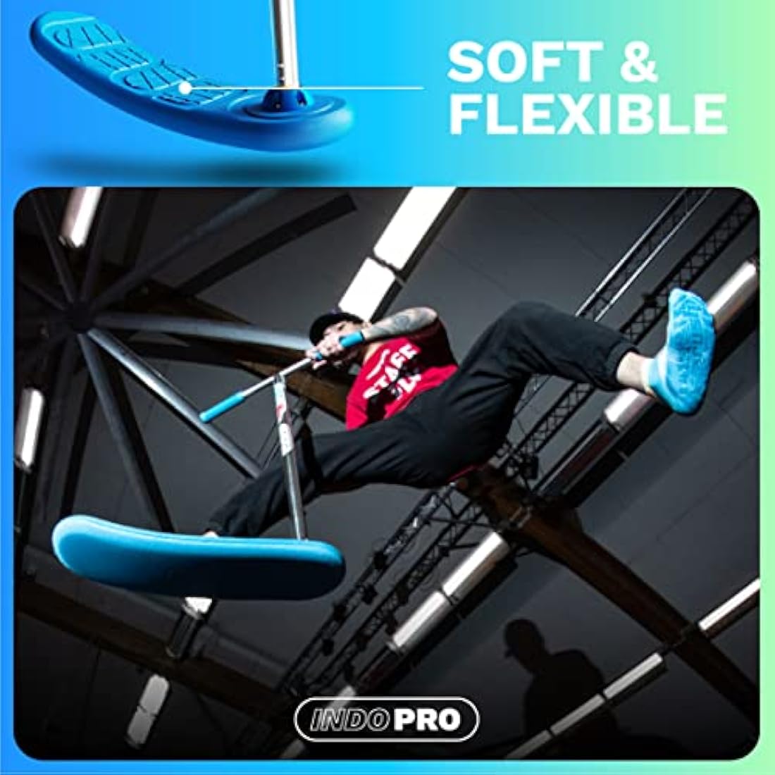 The INDO Trick Scooter - Stunt Scooter For Teens, Kids and Adults - Trampoline Scoot To Practice Pro Tricks - Indoors and Outdoors - Professionals And Beginners