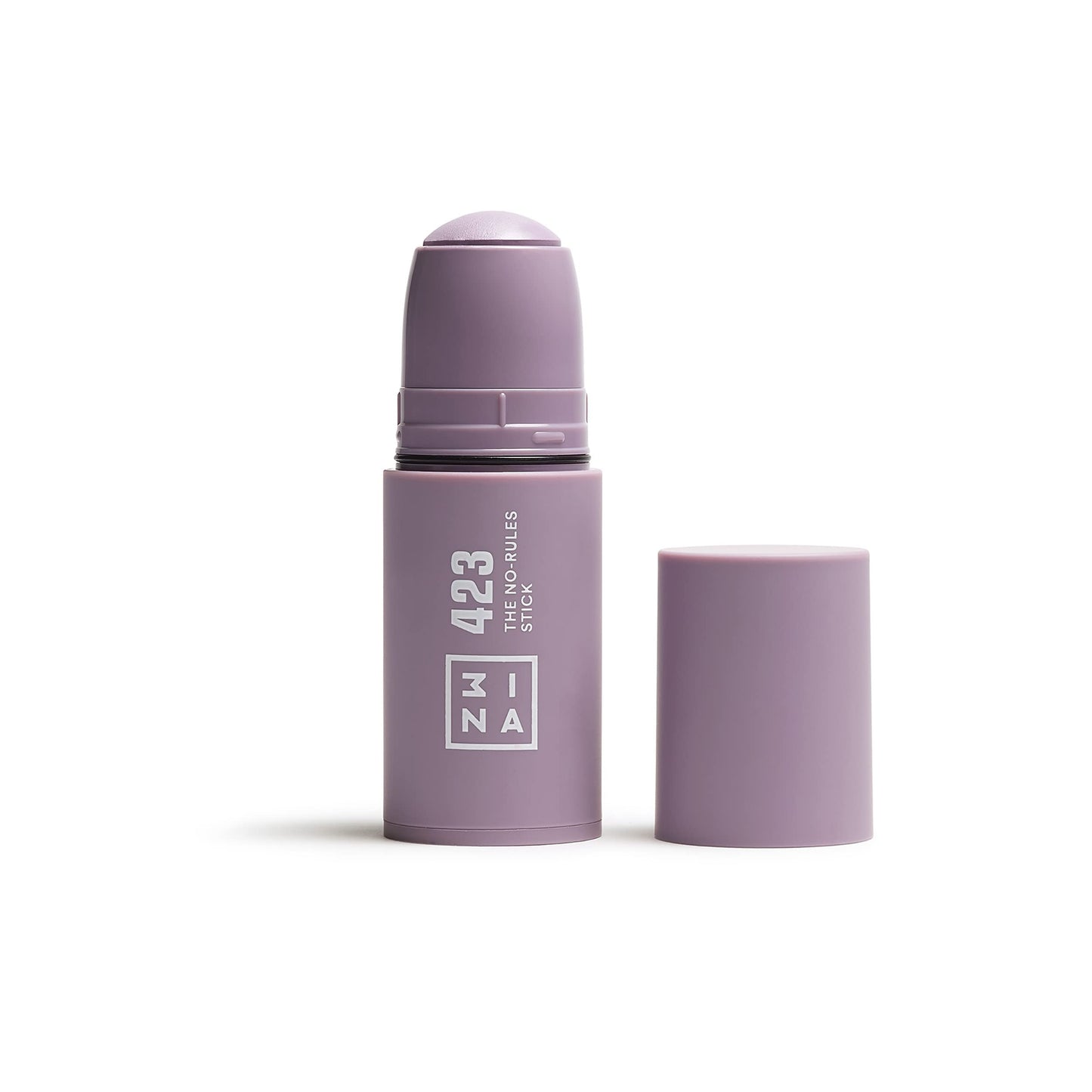 3INA MAKEUP - The No - Rules Stick 423 - Lilac Blush Stick Matte for Sensitive Eyes Lips & Cheeks with Hyaluronic Acid - Cream Blush for a Natural