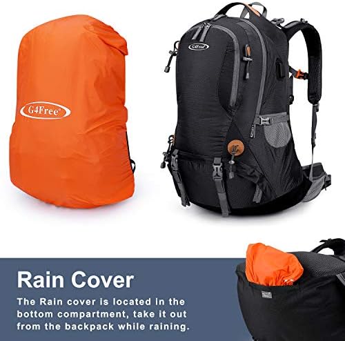 G4Free Hiking Backpack 50L Waterproof Backpack with Rain Cover for Mountaineering Travel Camping Trekking Outdoor Sports for Men Women